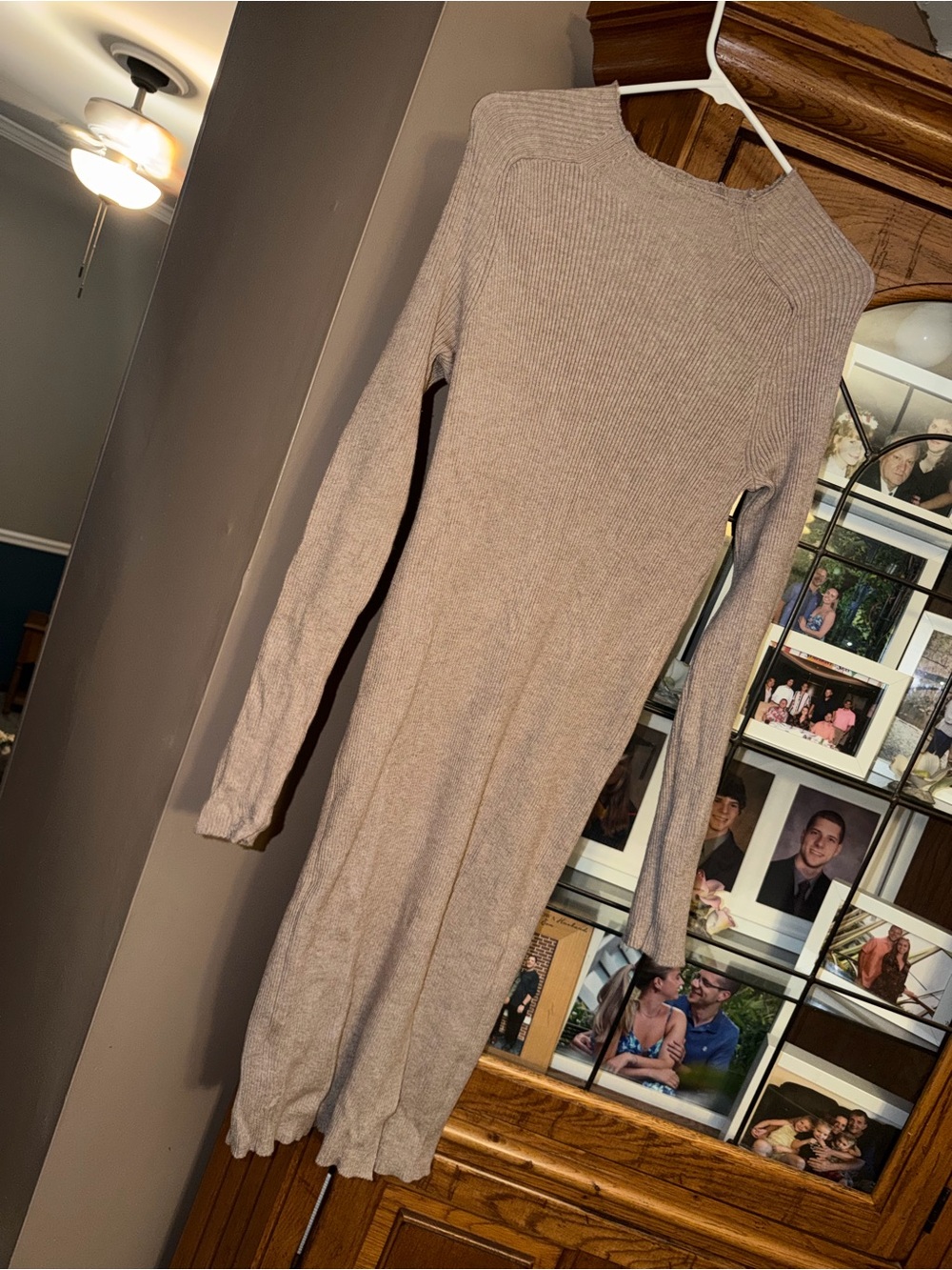 HALARA SMALL Long Sleeve Ribbed Knit Sweater Dress   Slit. MUST BE BUNDLED